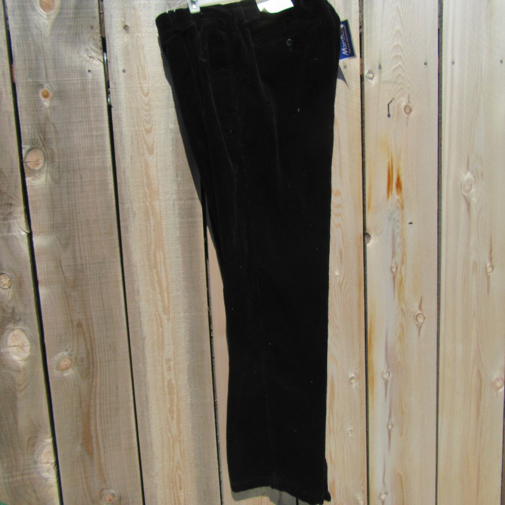 Brand New Joseph Abboud Black Corduroy Pants Slacks Size 36 X 32